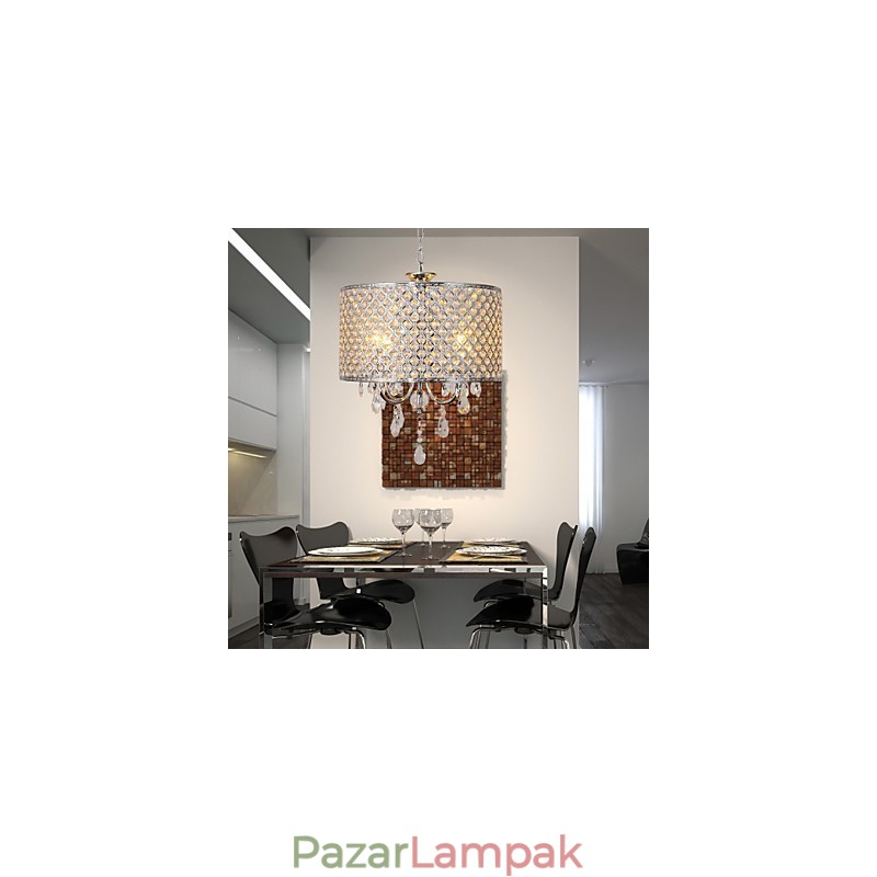 Dobcsillár Crystal Modern 4 fényű függőlámpa