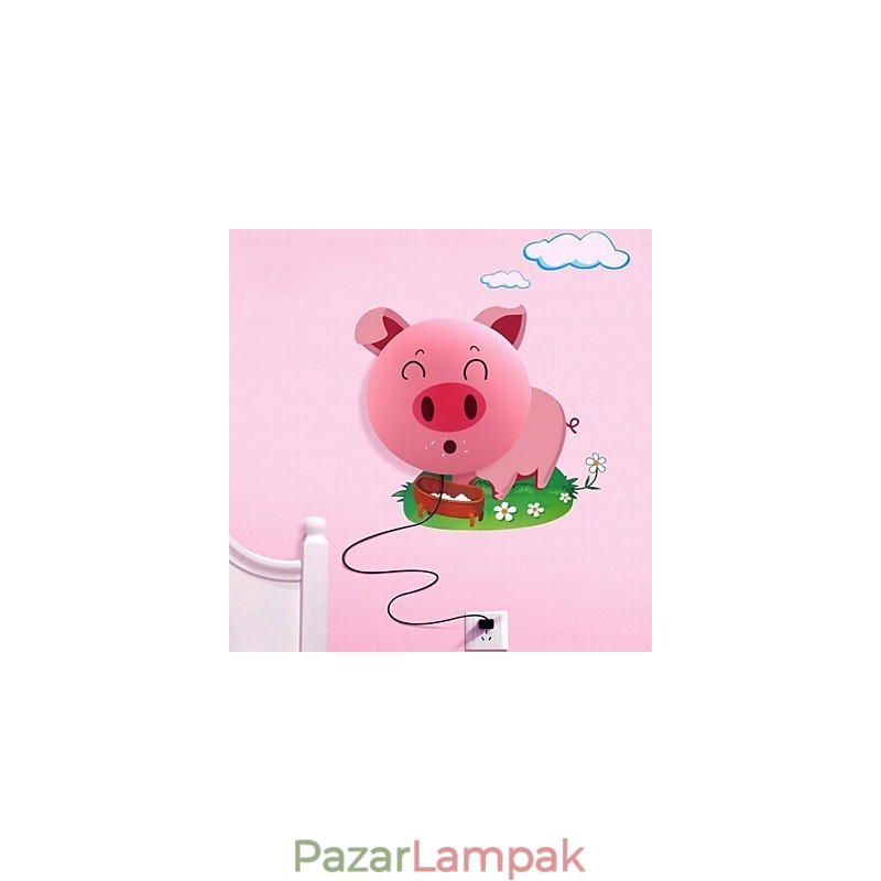 Tapéta Fali lámpák Virág Arc DIY Szórakozás Légkör Éjszakai lámpa Gyerek Éjjeli lámpa Dekoráció Rózsaszín Malac