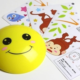 Fali matricák Monkeys Fényaktivált intelligens indukciós smetope díszítő fali lámpa