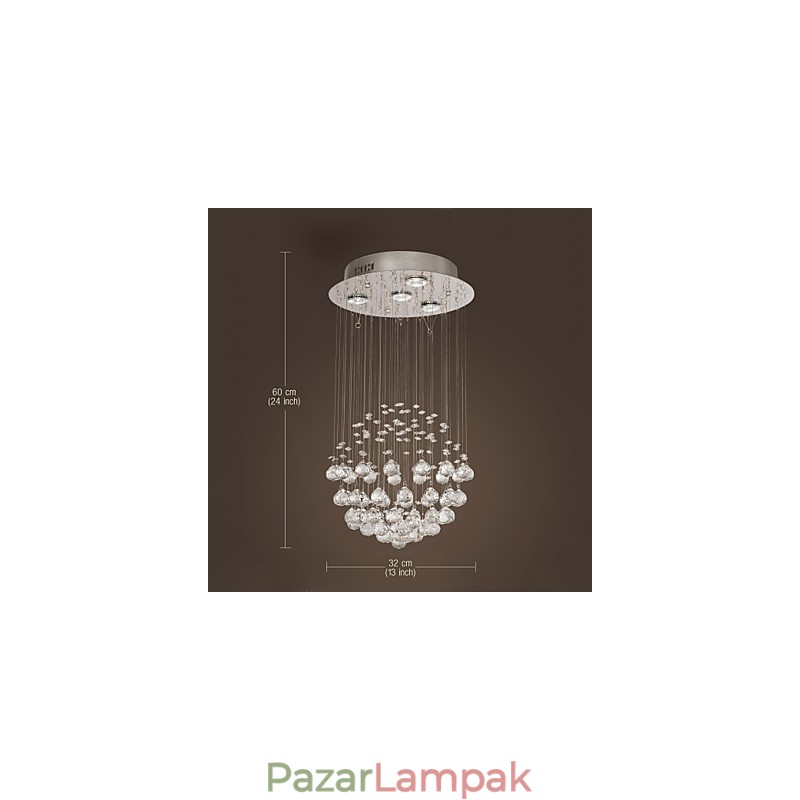 Csillár luxus modern kristály 4 lámpák