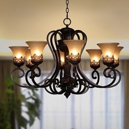 Csillár Függeszték 8 Lights Vintage Country Island fém+üveg