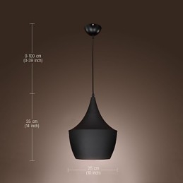 Függeszték Retro Vintage Tom Dixon Design fekete