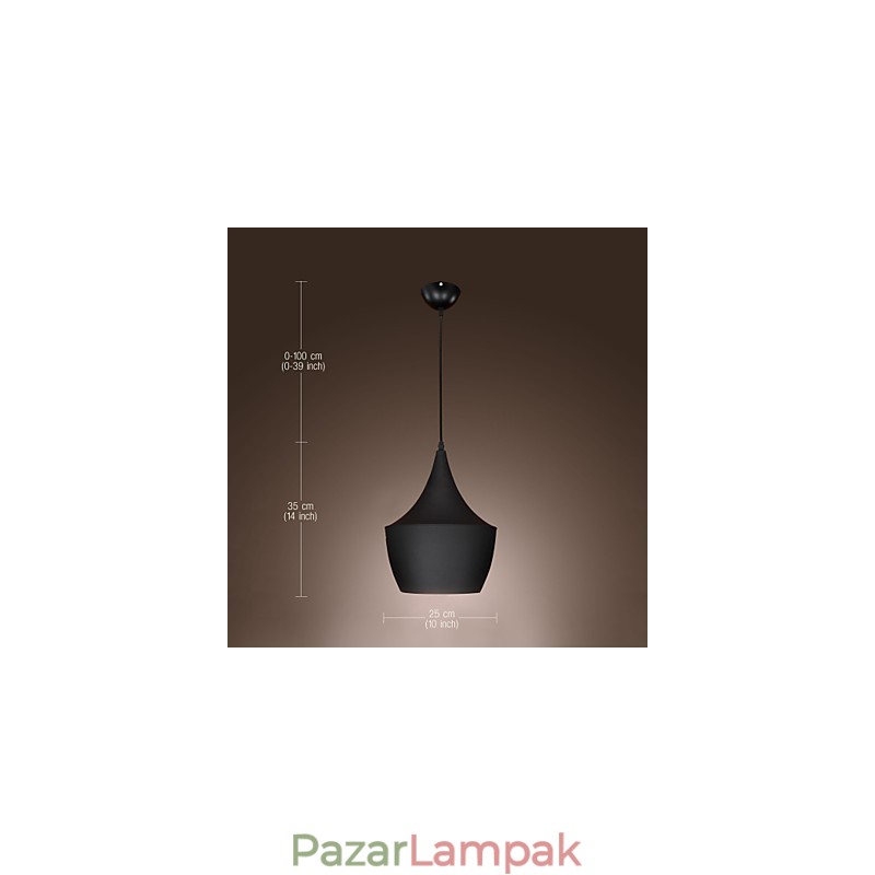 Függeszték Retro Vintage Tom Dixon Design fekete