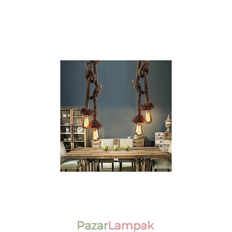 Pendant Lights 2 Lights Az ipari szél az ősi módszereket helyreállító a kávézópult kreatív csepplámpája