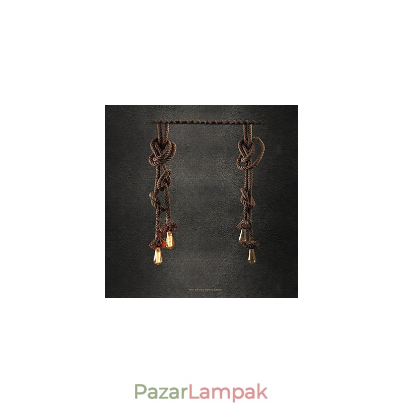 Pendant Lights 2 Lights Az ipari szél az ősi módszereket helyreállító a kávézópult kreatív csepplámpája