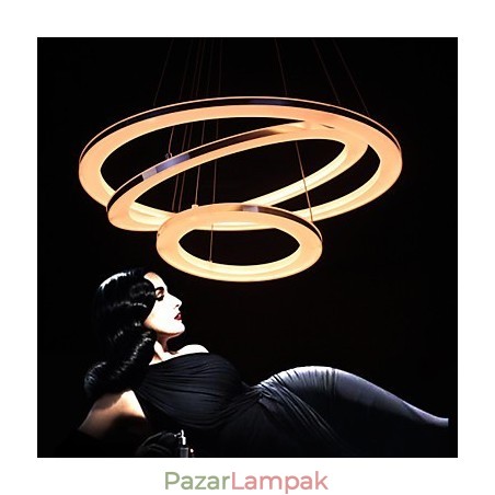 Modern függőlámpa 3 gyűrűs akril függőlámpa