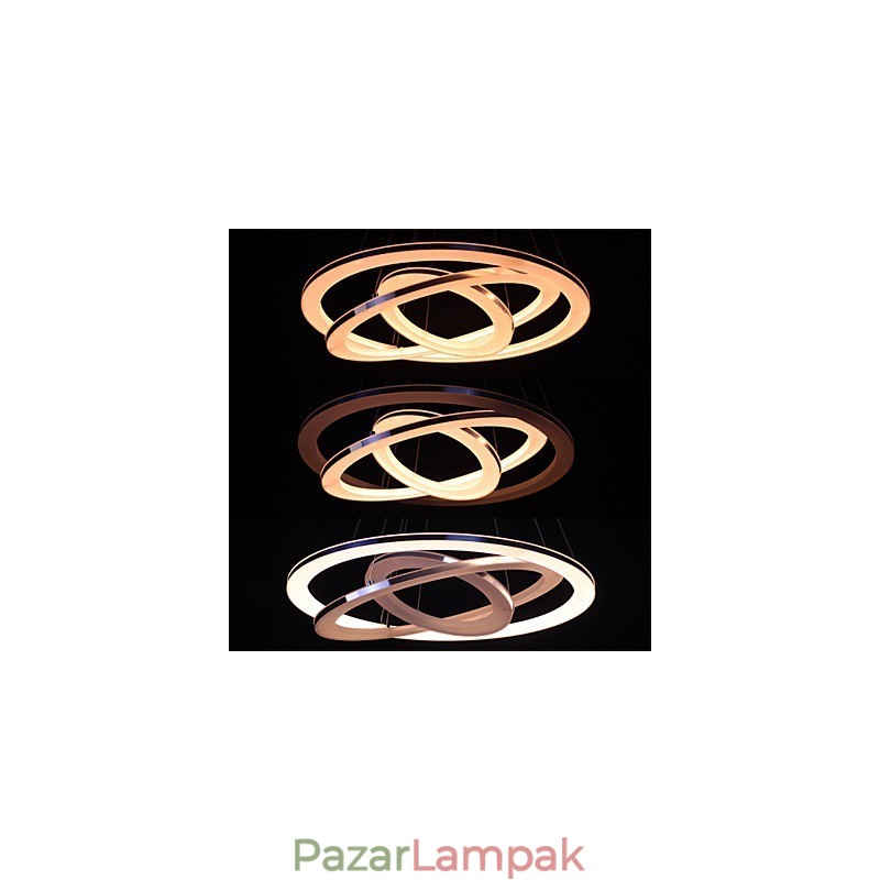 Modern függőlámpa 3 gyűrűs akril függőlámpa