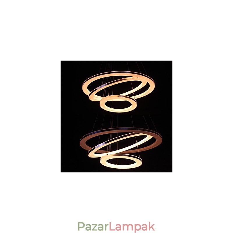 Modern függőlámpa 3 gyűrűs akril függőlámpa