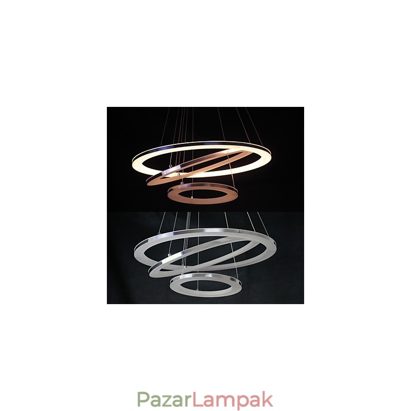 Modern függőlámpa 3 gyűrűs akril függőlámpa