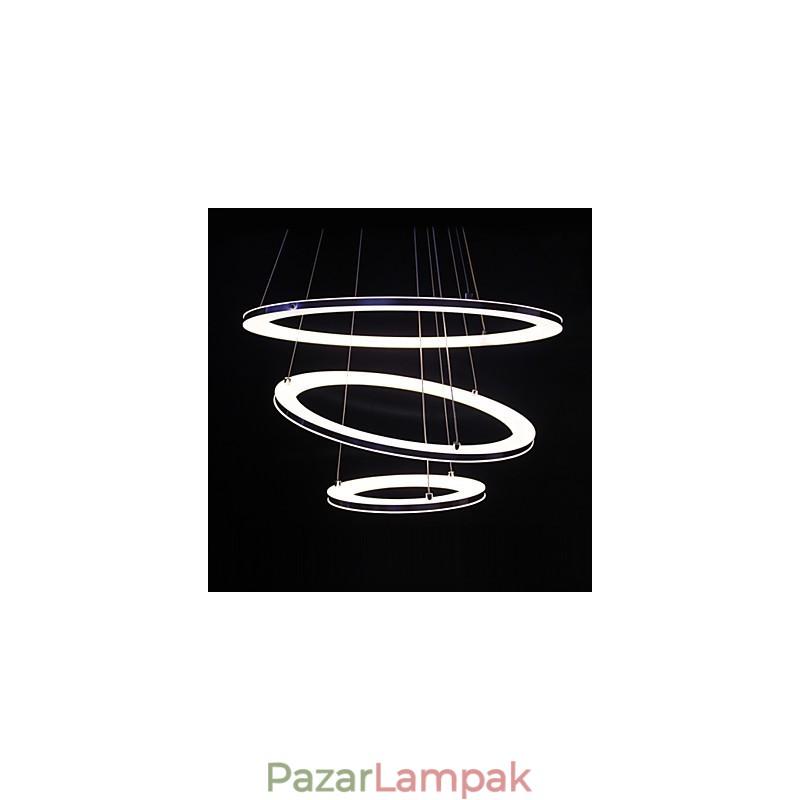 Modern függőlámpa 3 gyűrűs akril függőlámpa