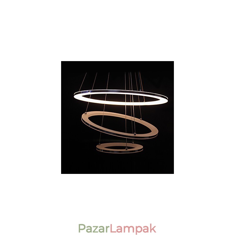 Modern függőlámpa 3 gyűrűs akril függőlámpa