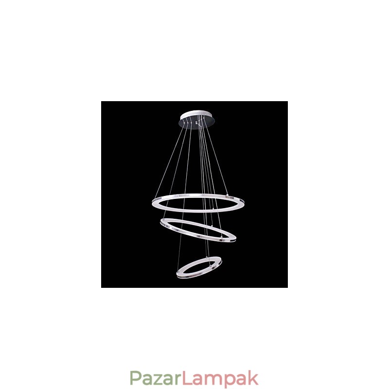 Modern függőlámpa 3 gyűrűs akril függőlámpa