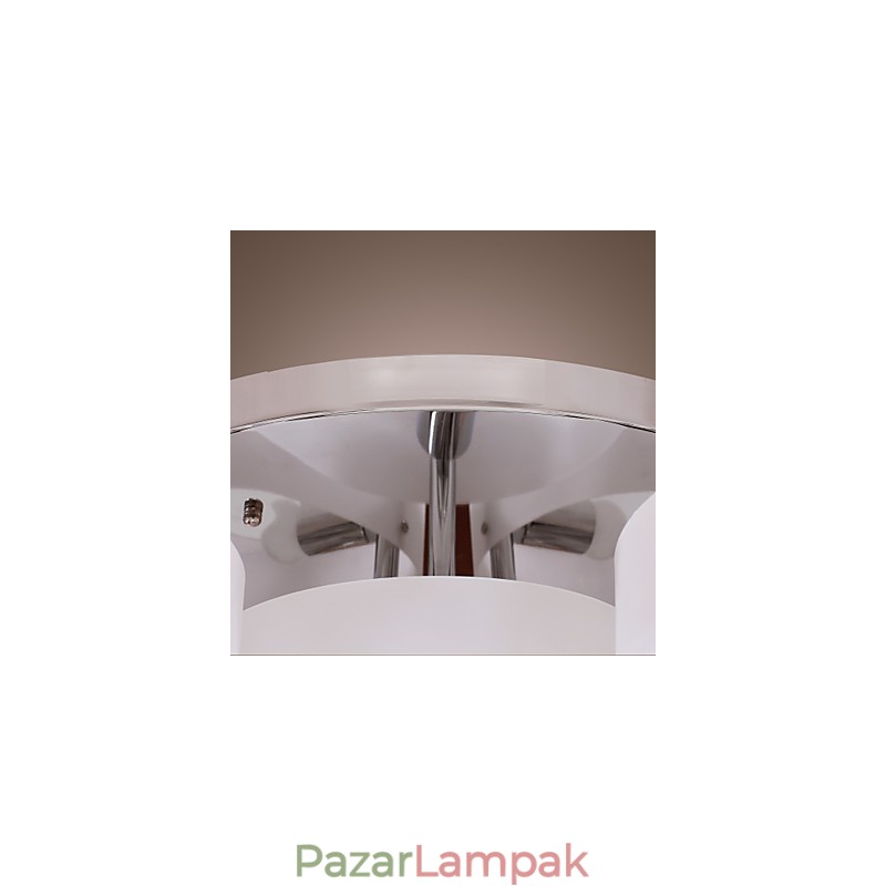 Modern, modern króm fém csillár süllyesztett rögzítés