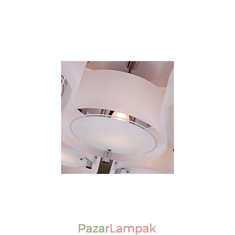 Modern, modern króm fém csillár süllyesztett rögzítés