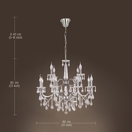 Csillár Crystal Modern 2 szintes Living 12 Lights