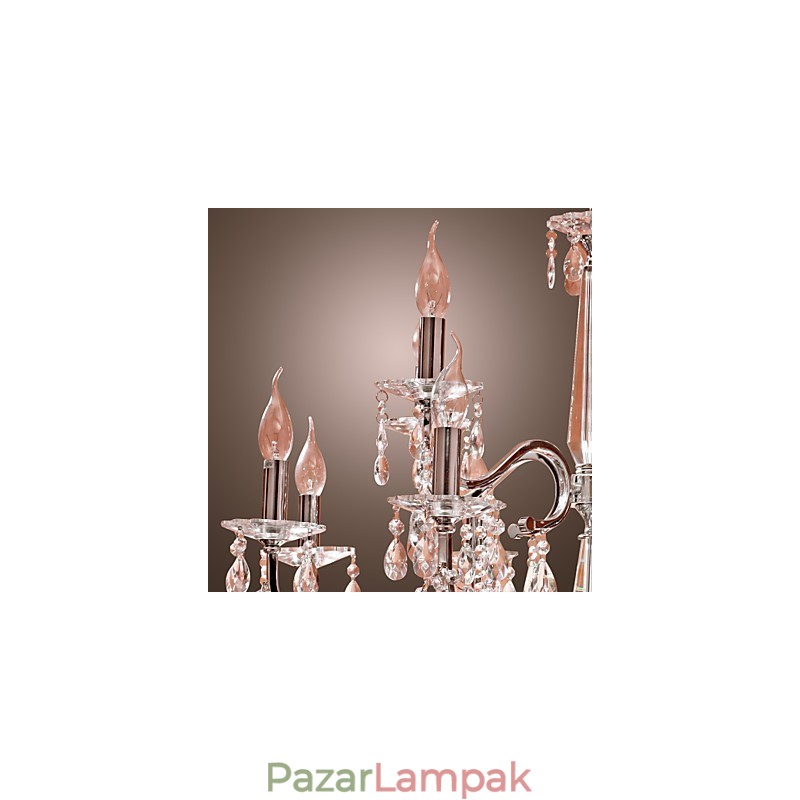Csillár Crystal Modern 2 szintes Living 12 Lights