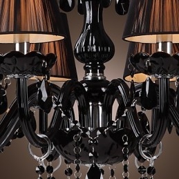 Csillár Luxus Modern Fekete Crystal Living 8 Lights