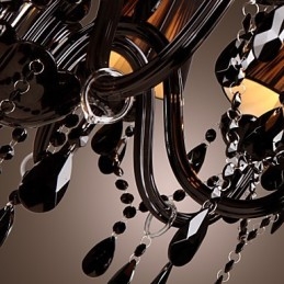 Csillár Luxus Modern Fekete Crystal Living 8 Lights