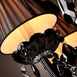 Csillár Luxus Modern Fekete Crystal Living 8 Lights