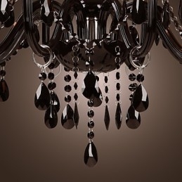 Csillár Luxus Modern Fekete Crystal Living 8 Lights