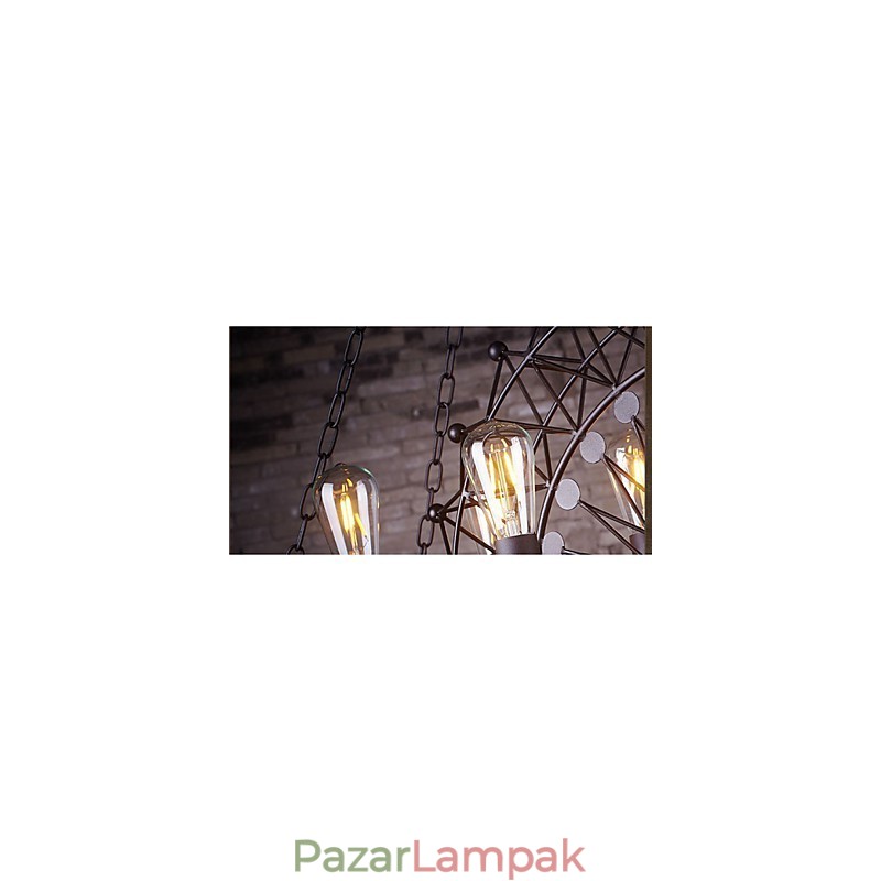 Ipari stílusú felhőkarcoló kerékfüggő lámpa