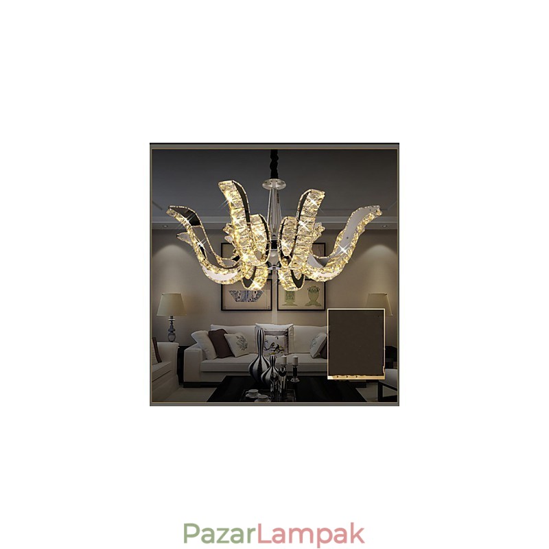Kristály lámpa Modern luxus gyertya kristály függőlámpa