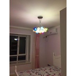 Modern buborékgömb, színes üveg függőlámpa 19 lámpával
