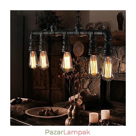 Hagyományos klasszikus vintage lámpás Country Retro mini stílusú festmény fém függesztőlámpás étkező Hagyományos klasszikus vintage lámpás Country Retro mini stílusú festmény fém függesztőlámpás étkező
