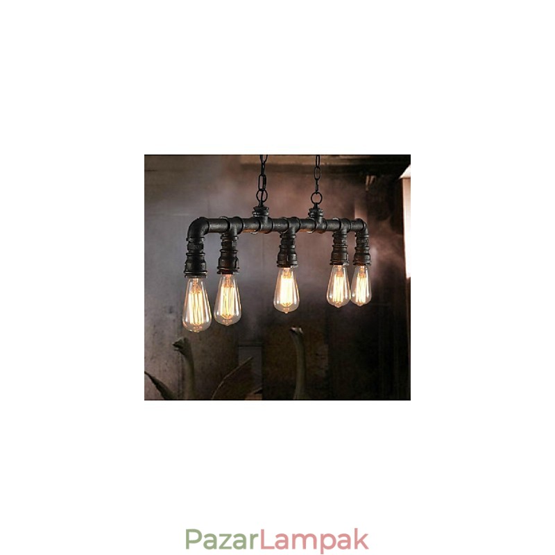 Hagyományos klasszikus vintage lámpás Country Retro mini stílusú festmény fém függesztőlámpás étkező
