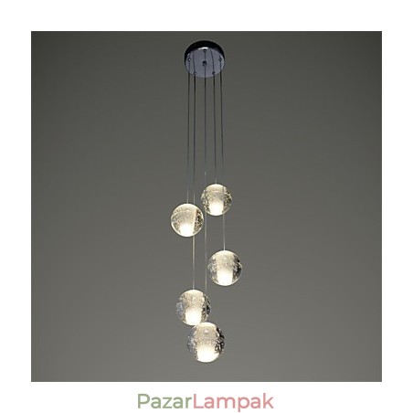 Modern függőlámpa Függesztett lámpa G4 Retroifit krómozott kristály lépcsőlámpához Modern függőlámpa Függesztett lámpa G4 Retroifit krómozott kristály lépcsőlámpához