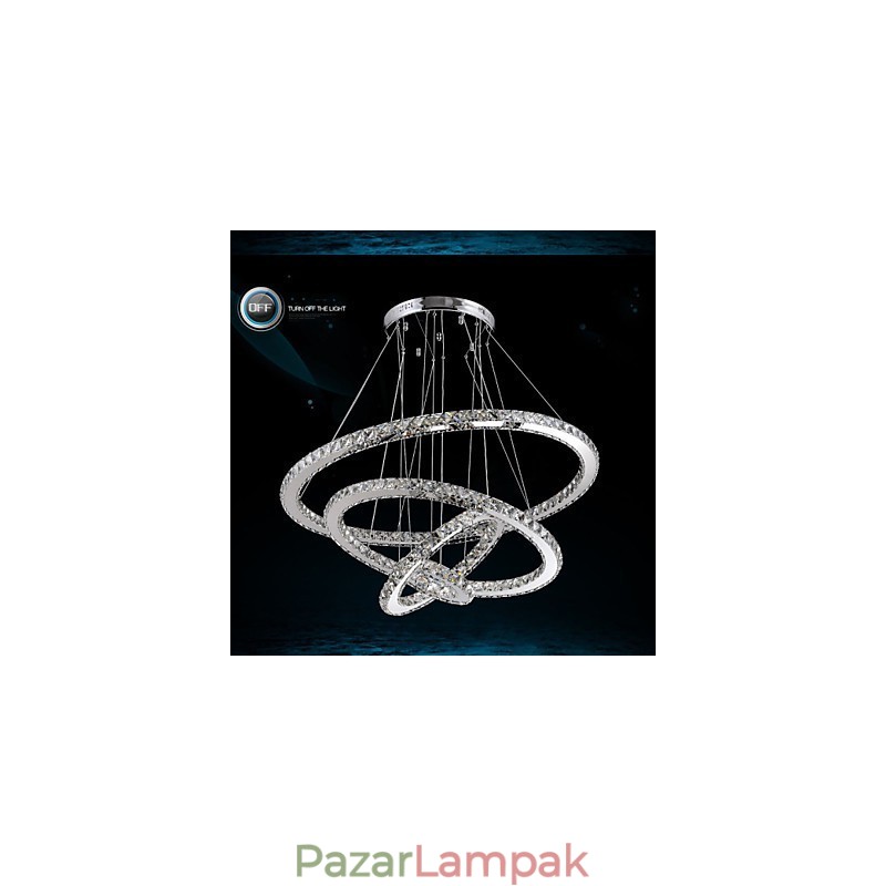 Modern függőlámpa átlátszó kristály mennyezeti csillár világító lámpa D100CM+D80CM+D60CM+D40CM