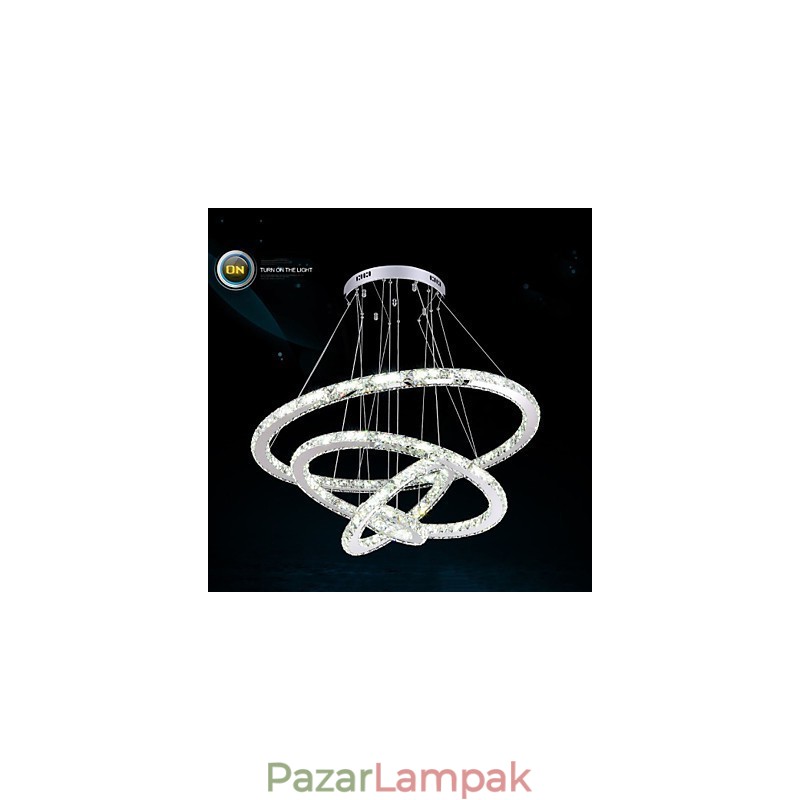 Modern függőlámpa átlátszó kristály mennyezeti csillár világító lámpa D100CM+D80CM+D60CM+D40CM