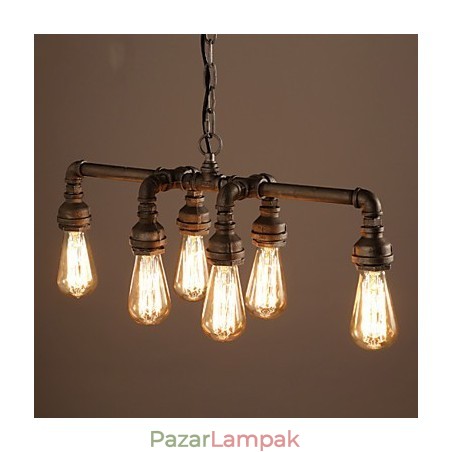 Edison Retro Loft stílusú Vintage ipari függeszték könnyűfém vízcső lámpatest Lampara Colgantes Edison Retro Loft stílusú Vintage ipari függeszték könnyűfém vízcső lámpatest Lampara Colgantes