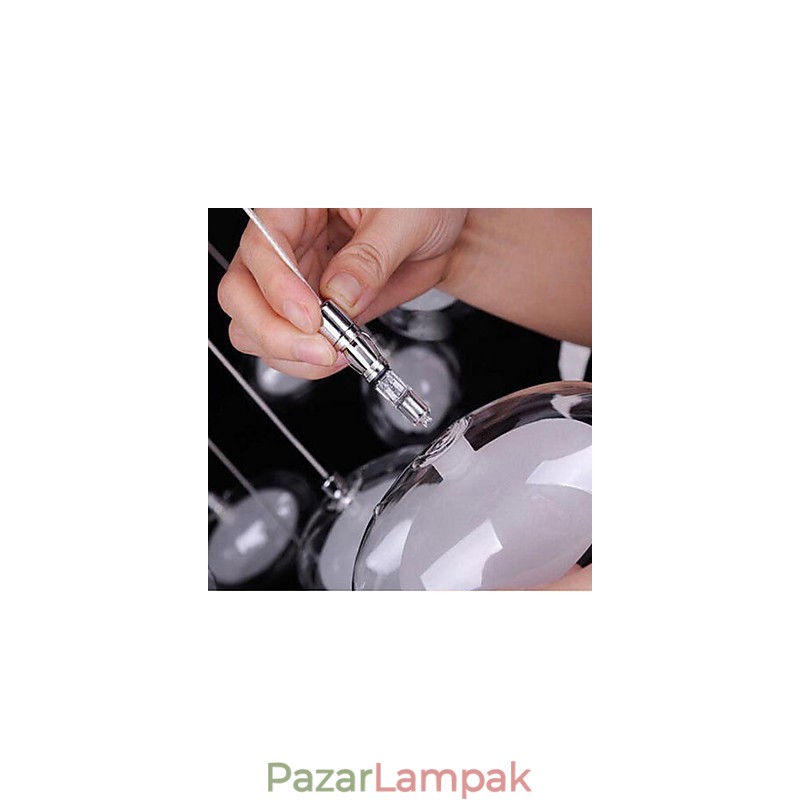 Modern, modern króm fém függőlámpa