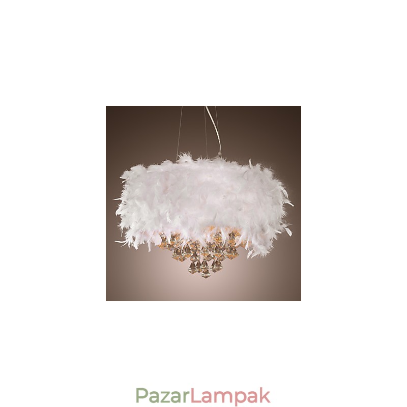 Modern, modern dobkristály mini stílusú, galvanizált függőlámpa