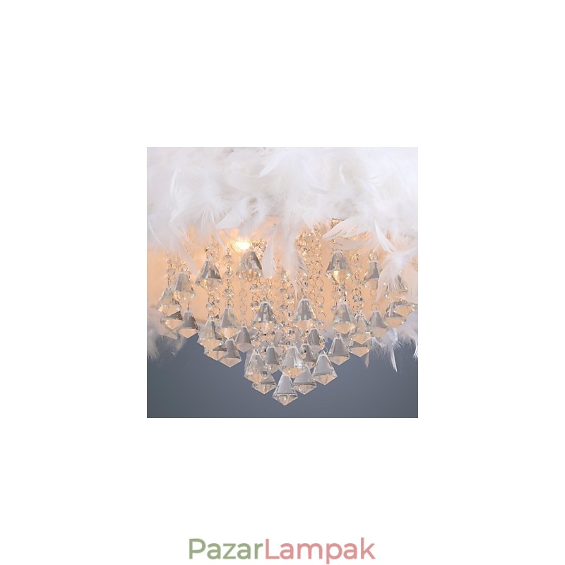 Modern, modern dobkristály mini stílusú, galvanizált függőlámpa