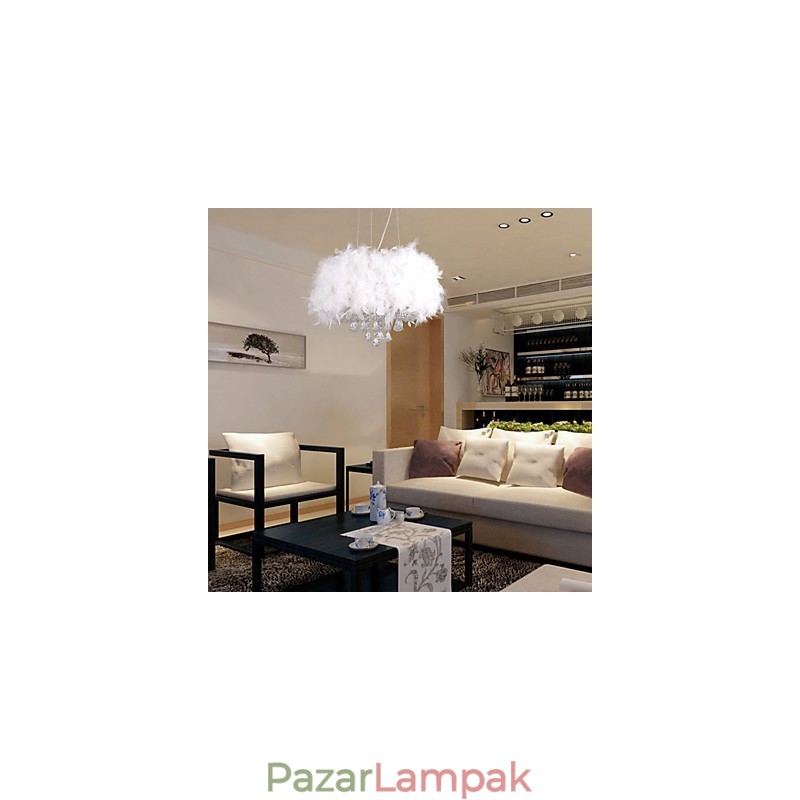Modern, modern dobkristály mini stílusú, galvanizált függőlámpa