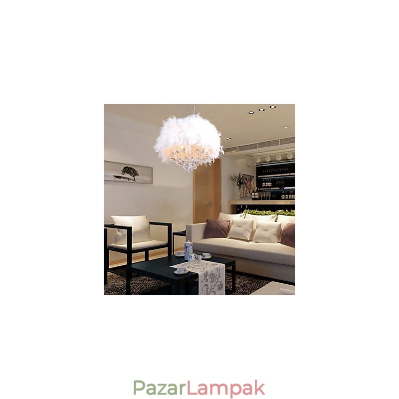 Modern, modern dobkristály mini stílusú, galvanizált függőlámpa