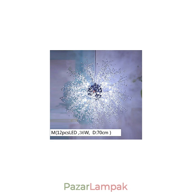 Globe Crystal króm fém csillár függőlámpa