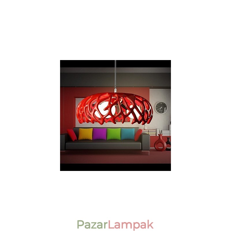 Modern, kortárs festészetű műgyanta függőlámpa