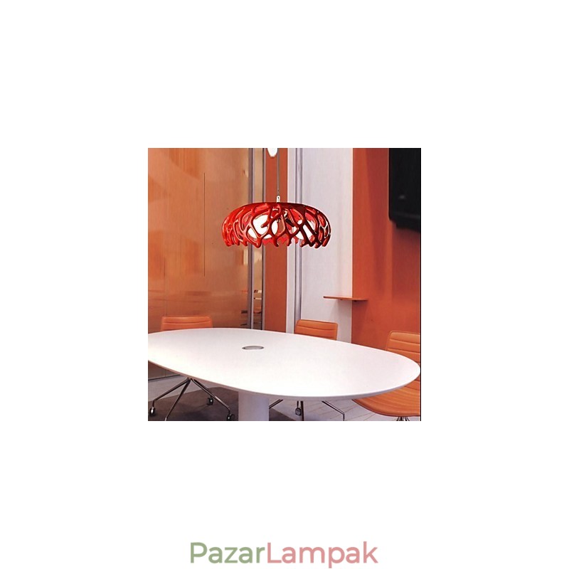Modern, kortárs festészetű műgyanta függőlámpa