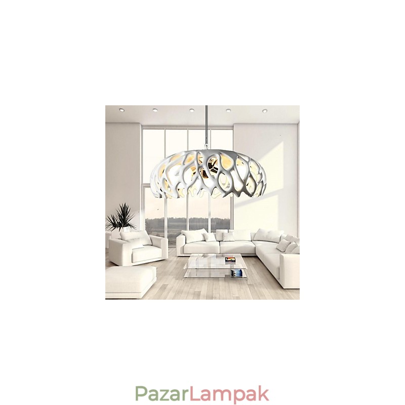 Modern, kortárs festészetű műgyanta függőlámpa