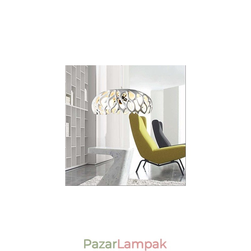 Modern, kortárs festészetű műgyanta függőlámpa