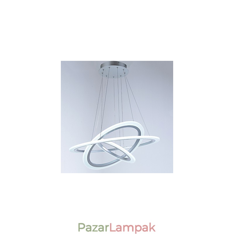 Akril függőlámpa lámpák csillár mennyezeti világítás barkácsolás 3 gyűrűvel