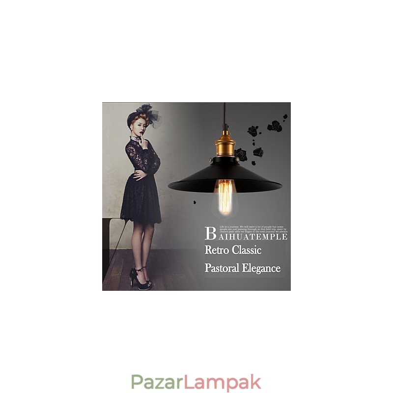 Európai stílusú retro klasszikus függőlámpa Art csepplámpa Adja meg az izzó átmérőjét 30 cm