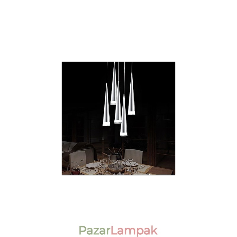 Modern, modern krómozott fém függőlámpa