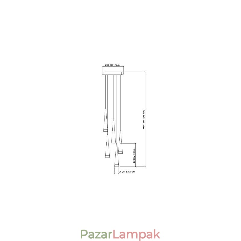 Modern, modern krómozott fém függőlámpa