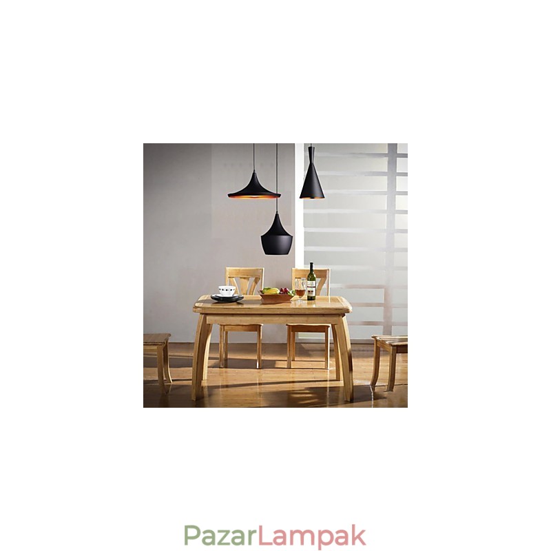 Áramvonalas függőlámpa fekete színben