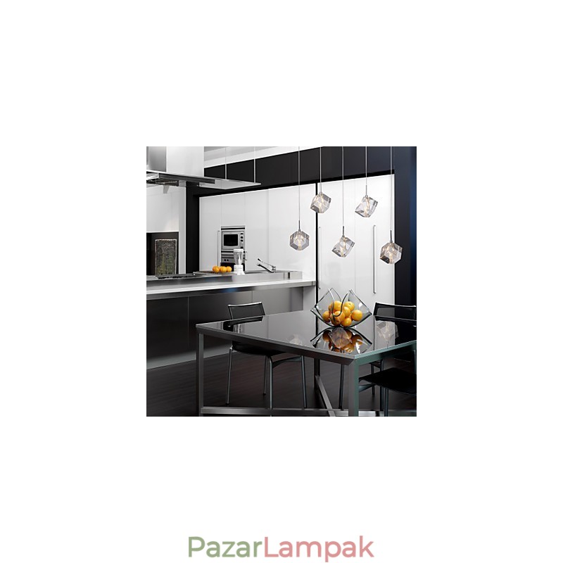 Modern, modern Island Crystal króm függőlámpa