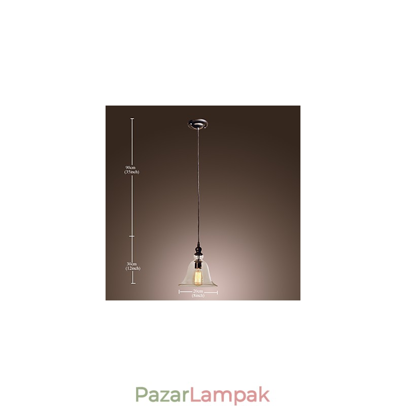Hagyományos klasszikus Vintage Bowl mini stílusú galvanizált függőlámpa